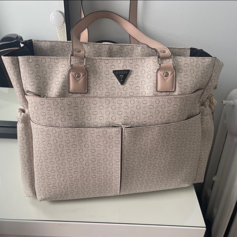 Guess diaper bag pink